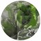 Homeroots 8' Round Green Round Abstract Washable Non Skid Indoor Outdoor Area Rug 559456 - alternate 8