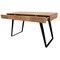 Homeroots 54" Natural and Black Solid Wood Writing Desk With Three Drawers 489175 - alternate 6