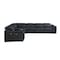 Homeroots Black Italian Leather Power Reclining U Shaped Seven Piece Corner Sectional With Console 476594 - alternate 10