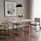 Homeroots 59" Gray And Silver Metal Sled Base Dining Table 332624 - alternate 5