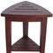 Homeroots Compact Teak Corner Shower Outdoor Bench With Shelf In Brown Finish 376687 - alternate 8
