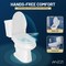 Anzzi Rev 12in 2pc 1.28 GPF Siphon Round Ceramic Toilet, White Electric Bidet Seat, ADA height Included TL-AZ071-EB106U - alternate 11