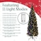 Elf Stor 6ft Prelit Christmas Tree Flocked Artificial Spruce Pencil Christmas Tree w/ 250 LED Lights & Stand 50-300-6FLK - alternate 10