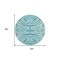 Homeroots 8' Teal Blue And Ivory Round Animal Print Washable Indoor Outdoor Area Rug 600662 - alternate 9