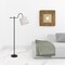 Homeroots 63" Bronze Adjustable Traditional Shaped Floor Lamp With Gray Square Shade 526312 - alternate 6