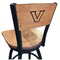 Holland Bar Stool Co 36" Blk Wrinkle Vanderbilt Swivel Bar Stool, Laser Engraved Back L03836BWMedMplAVanderMedMpl - alternate 1