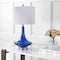 Jonathan Y Cecile 25.5" Glass Teardrop LED Table Lamp, Cobalt/Chrome, 2PK JYL1081D-SET2 - alternate 11
