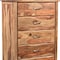 Homeroots 51" Brown Solid Wood Live Edge Five Drawer Standard Chest 552247 - alternate 9