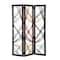 Homeroots 72" Black Fabric Folding Three Panel Screen Room Divider 342768 - alternate 1