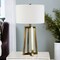Homeroots 24" Brass Metal Table Lamp With White Drum Shade 524507 - alternate 7