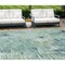 Homeroots 10' X 14' Teal Blue Green And Ivory Abstract Washable Indoor Outdoor Area Rug 587859 - alternate 1
