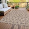 Homeroots 3' X 5' Ivory Taupe And Beige Floral Washable Indoor Outdoor Area Rug 582278 - alternate 9