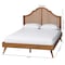 Baxton Studio Alecia Mid-Century Ash Walnut Wood Queen Size Platform Bed 253-12668-9408-ZORO - alternate 10