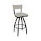 Bfm Seating Bristol Swivel Barstool - Grade 4 Upholstered Seat & Back - Steel Frame - Sand Black Finish 4301SSTT019-SB - alternate 1