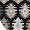 Homeroots 8' Black Ivory And Taupe Round Southwestern Washable Indoor Outdoor Area Rug 615118 - alternate 8