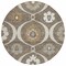 Homeroots 8' Brown Beige And Taupe Round Medallion Washable Indoor Outdoor Area Rug 589598 - alternate 8
