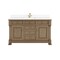 James Martin Vanities Brookfield 60 in. Single Vanity, Pecan w/ Single Hole 3CM White Zeus Silestone Top & Backsplash 547-V60S-PCN-1WZ - alternate 1