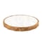 Homeroots 15" Brown And White Marble And Solid Wood Round Cheese Board 574112 - alternate 8