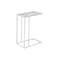 Homeroots 18.25" X 10.25" X 24" White Metal Tempered Glass Accent Table 332991 - alternate 5