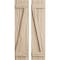 Ekena Millwork Rustic Two Board Joined Board-n-Batten Riverwood Faux Wood Shutters w/Z-Board, 11W x 76H, PR SHUBJZ11X76RWPR - alternate 1