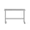 Flash Furniture Reese Work Table, Stainless Steel Top Shelf, 1.5in. Backsplash, Undershelf, 4 Casters, 2 Locking NH-WT-2460BSP-CAS-GG - alternate 9