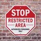 Signmission Stop Restricted Area Authorized Per, 6 Inch X 6 Inch, Plastic Sign OC-P-6-273 - alternate 7