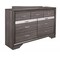 Homeroots 62" Grey Solid Wood Nine Drawer Double Dresser 478658 - alternate 4