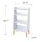 Homeroots 45" White Manufactured Wood Four Tier Etagere Bookcase 490165 - alternate 4