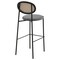 Leisuremod Euston Modern Wicker Bar Stool With Black Steel Frame, Grey, 2PK EC29GR2 - alternate 10