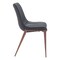 Homeroots Set of Two Black and Brown Upholstered Faux Leather Dining Side Chairs 555850 - alternate 9