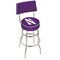 Holland Bar Stool Co 30" Chrome 2-Ring Northwestern Swivel Bar Stool, Back L7C430Nthwst - alternate 1