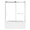 Kingston Brass 60" Acrylic Alcove Right-Hand Drain Tub with Left Sliding Tub Door, White/Brushed Nickel KVTAP6032R228 - alternate 1