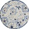 Homeroots 4' Blue And Gray Round Floral Indoor Outdoor Area Rug 546639 - alternate 1