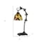 Homeroots 24" Bronze Metal Tiffany Style Table Lamp With Hanging Stained Glass Shade 524697 - alternate 5