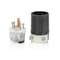 Leviton Straight Blade Plug, 15 A, Black; White 5266E - alternate 10