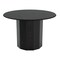 Homeroots 46" Black Solid Wood Pedestal Base Round Top Dining Table 721049 - alternate 1