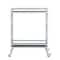 Homeroots 28" Silver And Black Metal and Glass Rolling Bar Cart 551669 - alternate 9