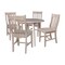 Whitewood Industries Extension Dining Tables, 45 in L, 54 in H, Parawood, 5 Piece K09-42DL-C61-4 - alternate 1