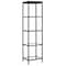 Homeroots 70" Black Metal and Glass Four Tier Bookcase 527592 - alternate 5