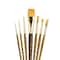 Princeton RealValue Brush Set, Gold Taklon Bristles, Short Handle Mixed Media Paintbrush, 7-Piece Set, 2PK PR9143 - alternate 3