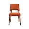 Armen Living Channell Wood Dining Chair in Walnut Finish with Orange Fabric - Set of 2 LCCHCHWAOR - alternate 8