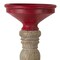 Homeroots Set of Three Red And Natural Ornate Resin Tabletop Pillar Candle Holders, 3PK 516457 - alternate 8