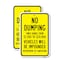 Signmission No Dumping Fines Range From $1 500 To $20 000, 18'' X 24'' 2 Signs, Heavy Gauge Aluminum, 2PK A-1824-2PACK-25093 - alternate 1