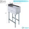 Amgood 12 in. x 18 in. Stainless Steel Underbar Drainboard AMG UD-1812-Z - alternate 6