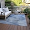 Homeroots 8' X 10' Blue Abstract Washable Non Skid Indoor Outdoor Area Rug 559799 - alternate 5