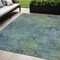 Homeroots 5' X 8' Blue Abstract Washable Indoor Outdoor Area Rug 608766 - alternate 1