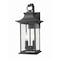 Z-Lite Tiberius 2 Light Outdoor Wall Light, Black/Clear Seedy, 8.75 In W x 18 In H 5017M-BK - alternate 1