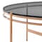 Homeroots 35" Gray and Gold Glass And Stainless Steel Round Coffee Table 489061 - alternate 6