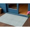 Homeroots 3' X 5' Teal Blue And Ivory Geometric Washable Indoor Outdoor Area Rug 614779 - alternate 1