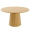 Homeroots 52" Brown Solid Wood Pedestal Base Round Top Dining Table 721010 - alternate 1